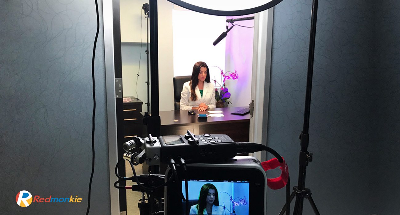 After meeting with certified physician assistant, Monica Ponce, at Sunset Dermatology and putting together the concept as she envisioned her Sclerotherapy educational video, the day of filming has arrived.