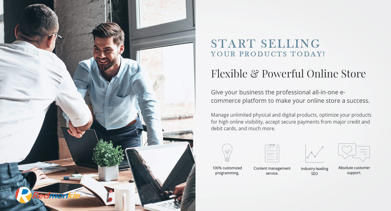 Open your online store and start selling unlimited physical and digital products, today!