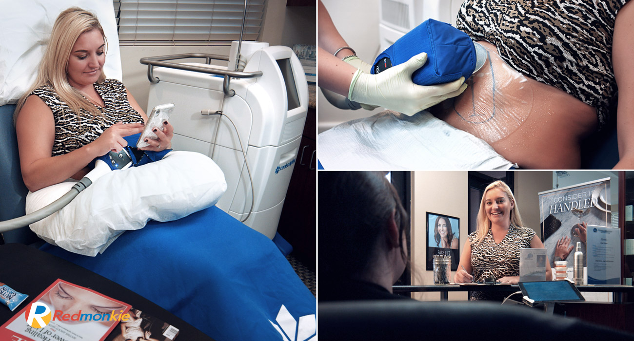 CoolSculpting Treatment Photography for Riverchase Dermatology in Fort Myers, Florida.
